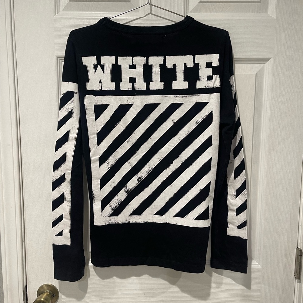Off-White virgil abloh Brushed Stripes Long Sleeve T-shirt